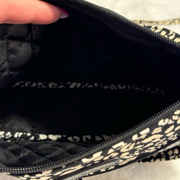 Vera Bradley Black & White Leopard Print Crossbody Shoulder Adjustable Neutral - Picture 5 of 13
